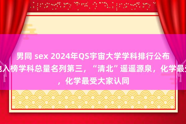 男同 sex 2024年QS宇宙大学学科排行公布：中国内地入榜学科总量名列第三，“清北”遥遥源泉，化学最受大家认同