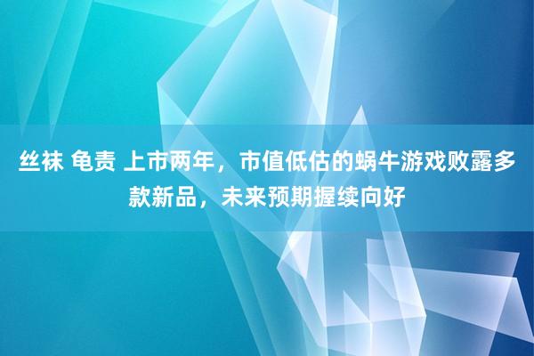 丝袜 龟责 上市两年，市值低估的蜗牛游戏败露多款新品，未来预期握续向好