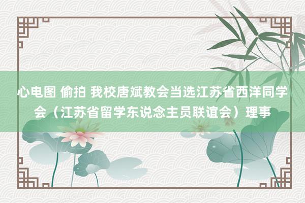 心电图 偷拍 我校唐斌教会当选江苏省西洋同学会（江苏省留学东说念主员联谊会）理事